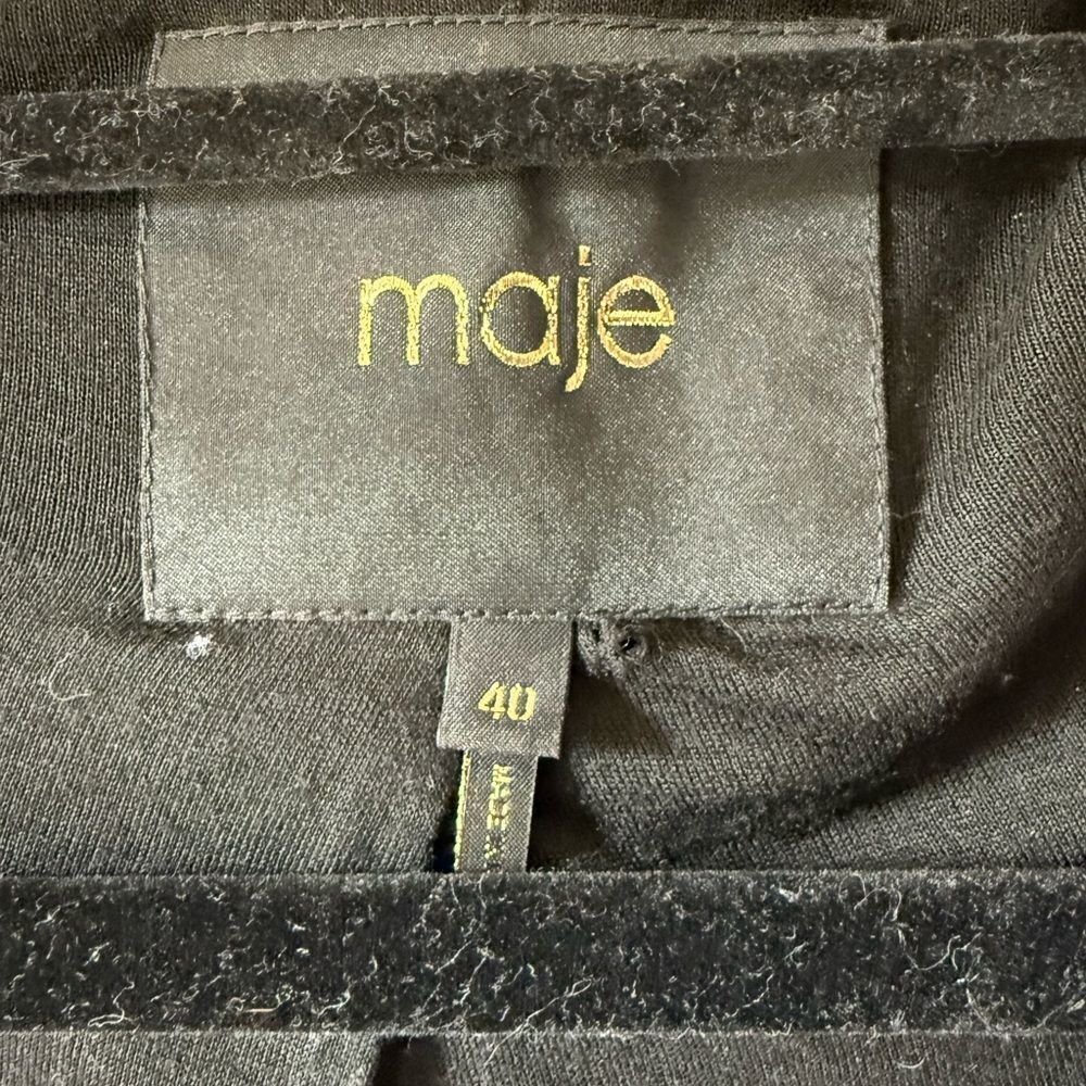 Maje Black collarless sequin evening jacket Size Large - Picture 10 of 10